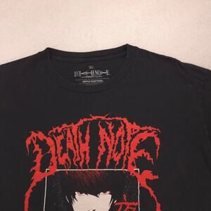 Death Note Anime Short Sleeve Crew Neck Graphic T-Shirt Mens Size XL Black